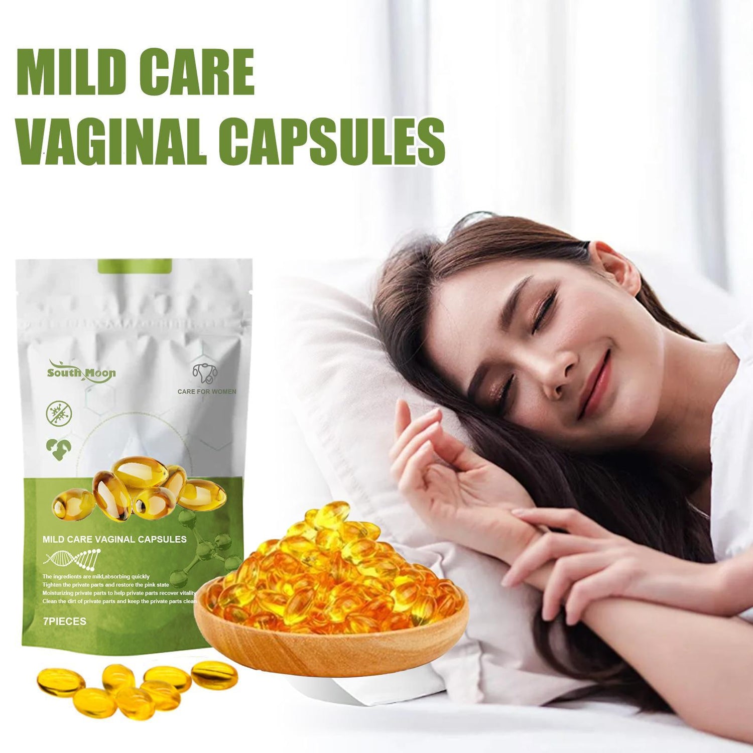 Feminine Care Gentle Cleansing Deodorant Anti-itching Firming Capsules - Opaline Glam Beauty