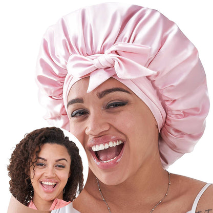 Silk Bonnet, Satin Hair Bonnet For Sleeping For Wavy Curly Natural Hair