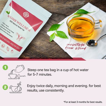 Chinaherbs Natural Womb Tea Female Period Menstrual Cramps Warmer Hormone Balance Glowing Beauty Care Packaged In Bag - Opaline Glam Beauty